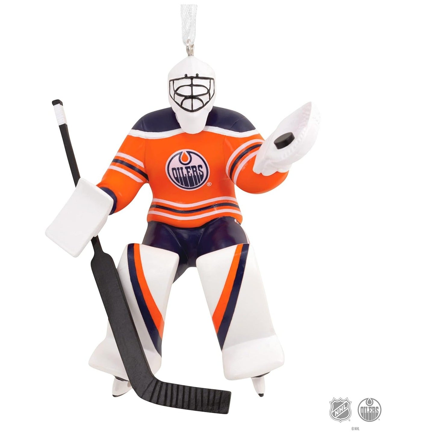 NHL Edmonton Oilers Goalie Figural Ornament