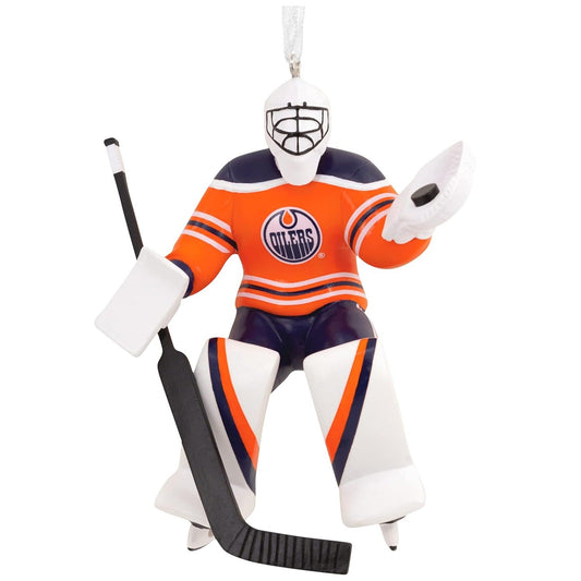 NHL Edmonton Oilers Goalie Figural Ornament