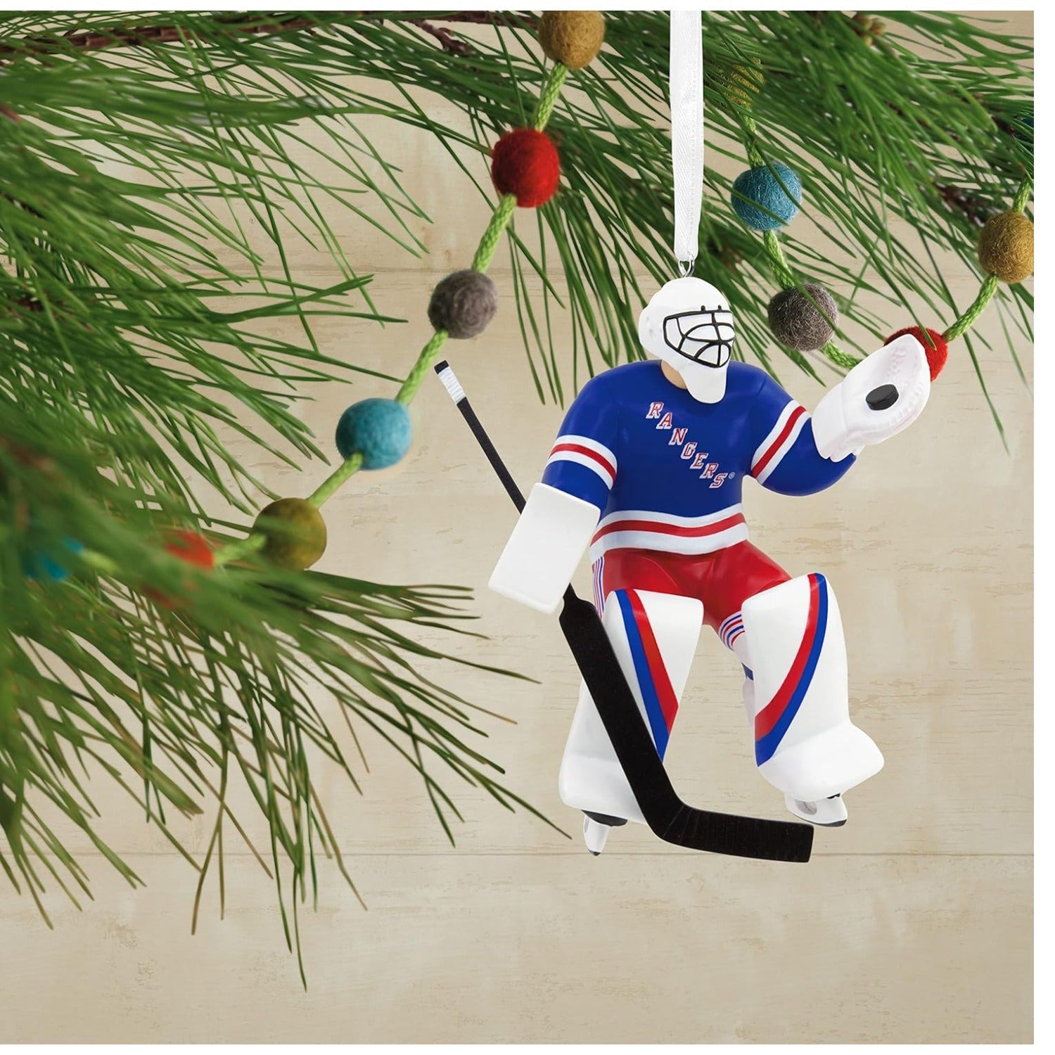 NHL New York Rangers Goalie Figural Ornament