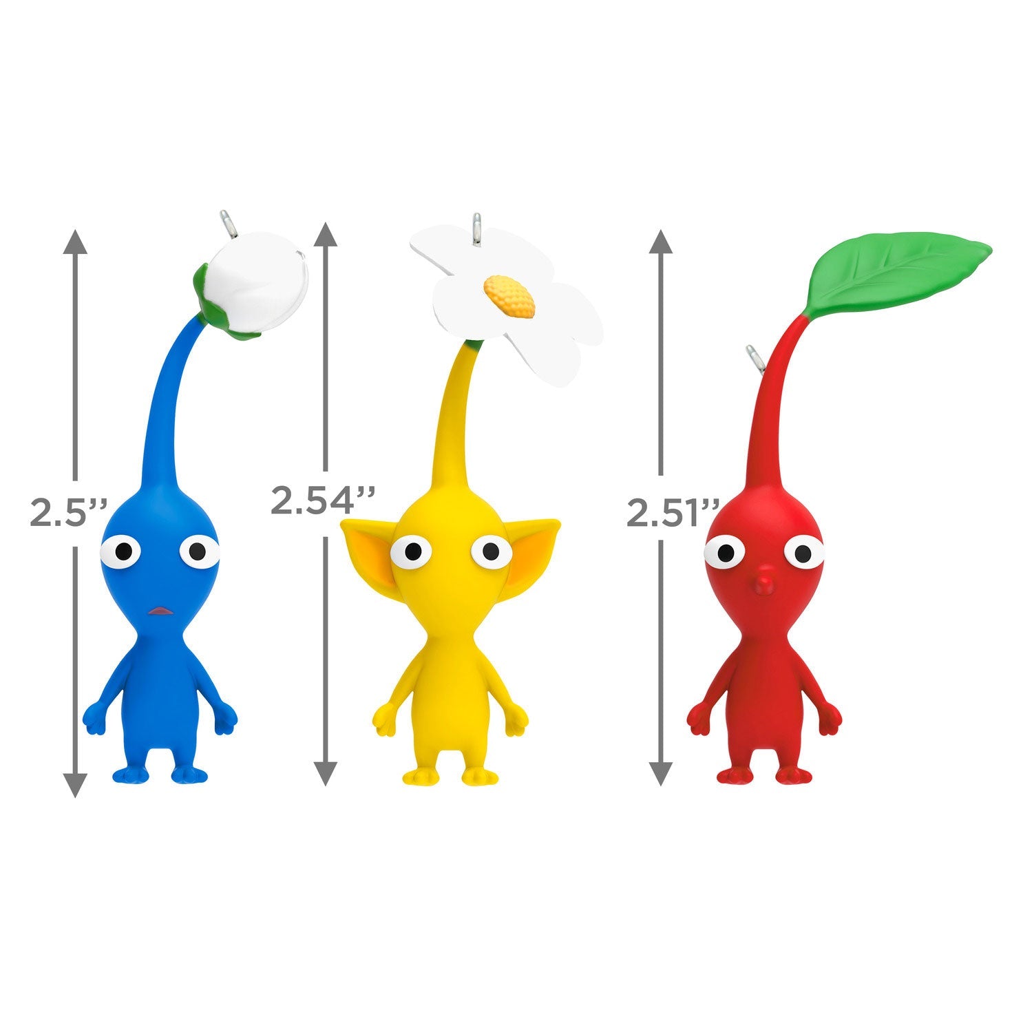 Nintendo Pikmin Red, Yellow, and Blue Pikmin 2024 Keepsake Ornaments, Set of 3