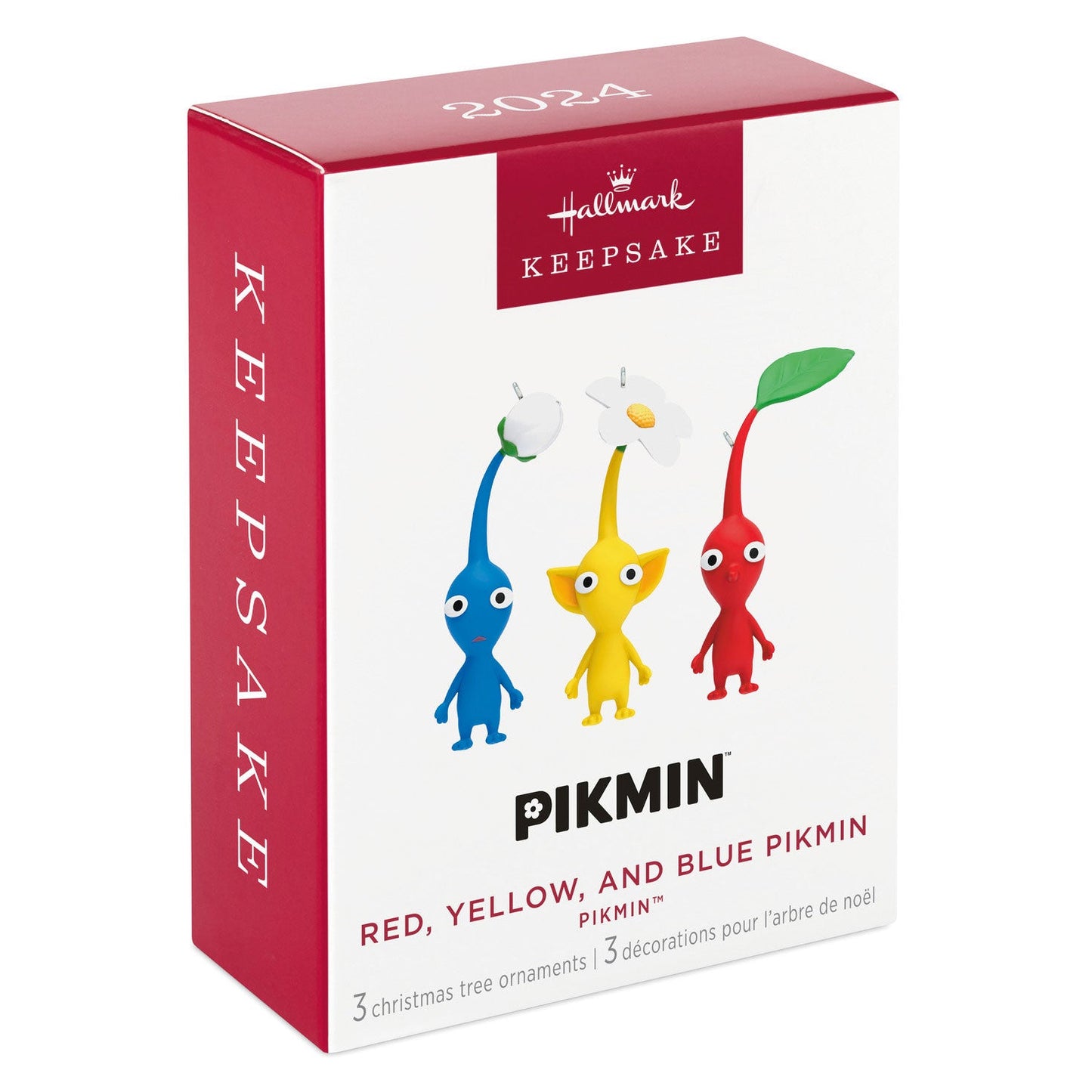 Nintendo Pikmin Red, Yellow, and Blue Pikmin 2024 Keepsake Ornaments, Set of 3