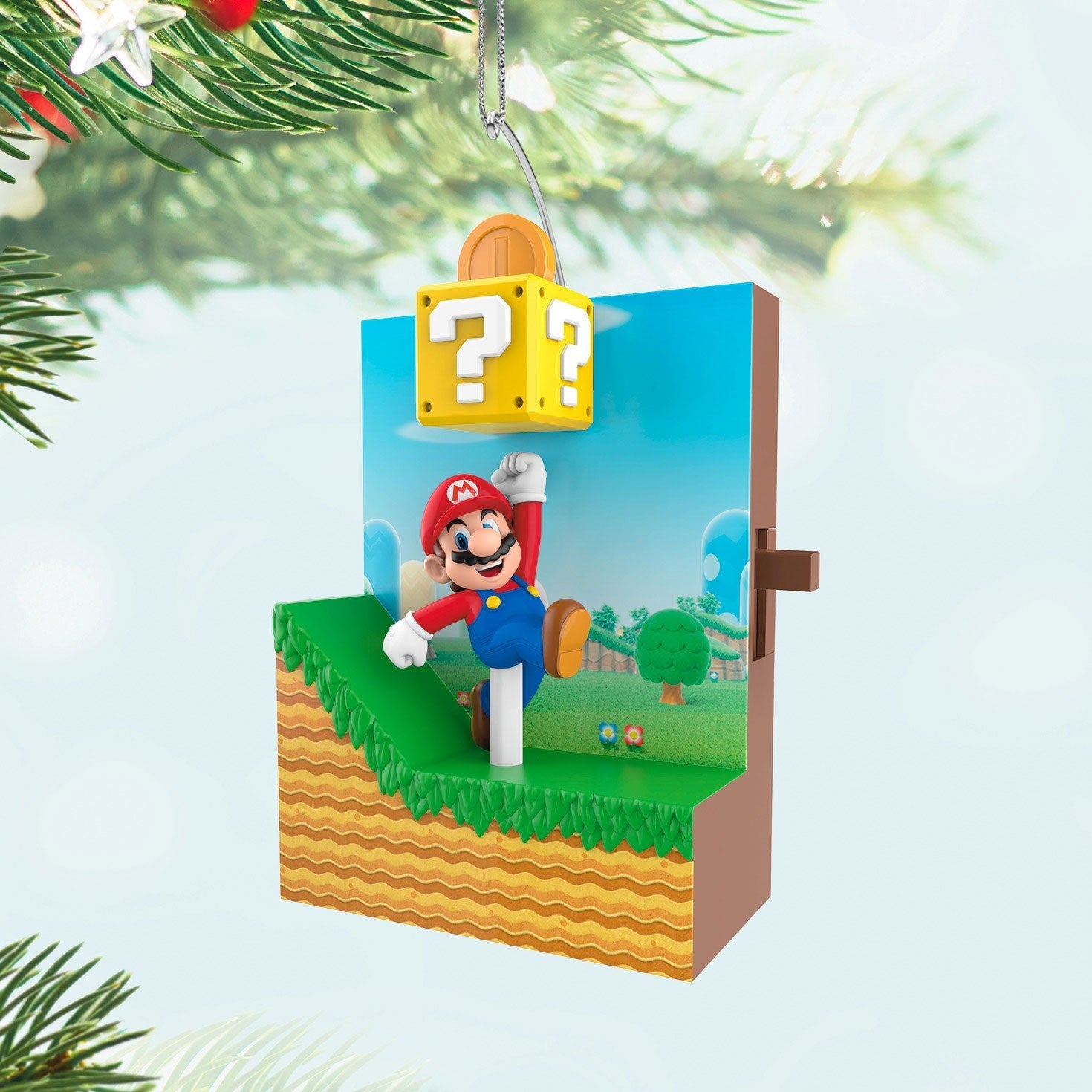 Nintendo Super Mario Collecting Coins 2024 Keepsake Ornament and Motion