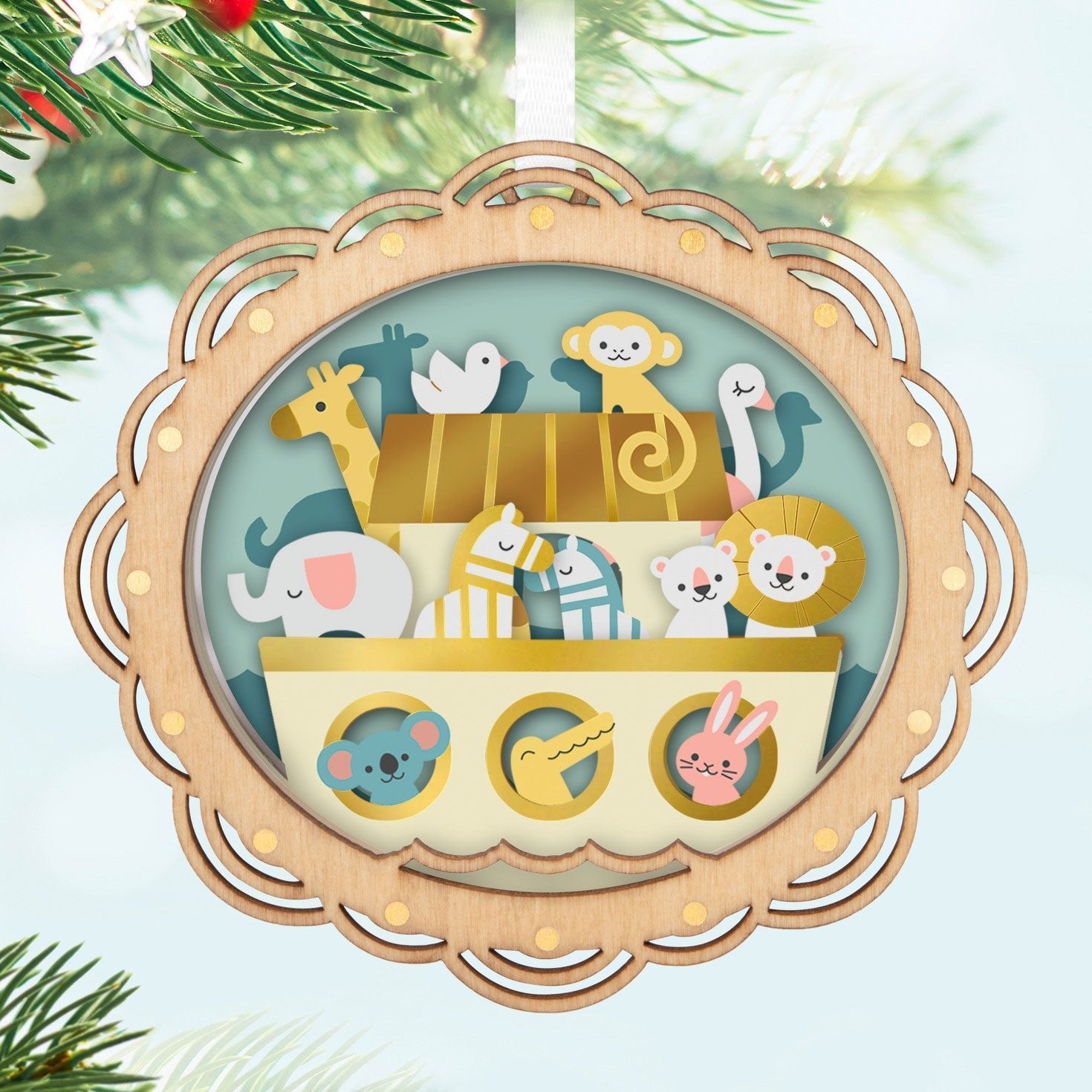 Noah's Ark Papercraft 2024 Keepsake Ornament