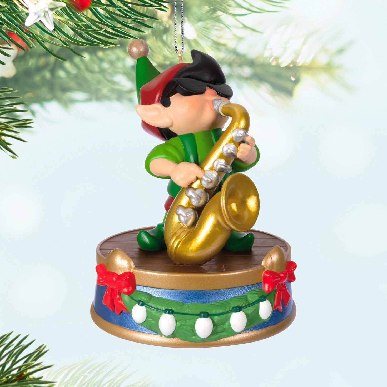 North Pole Tree Trimmers Band Collection Stuey On Sax Musical 2024 Keepsake Ornament