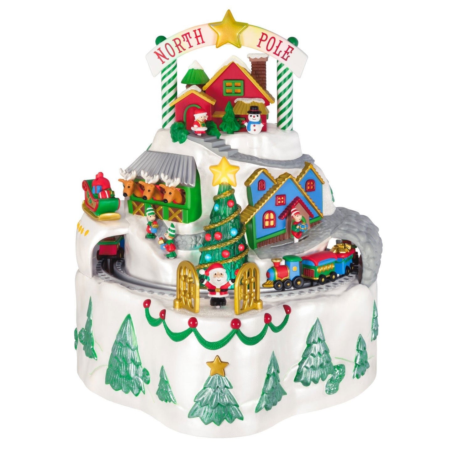 North Pole Village Tabletop Decoration, Sound and Motion