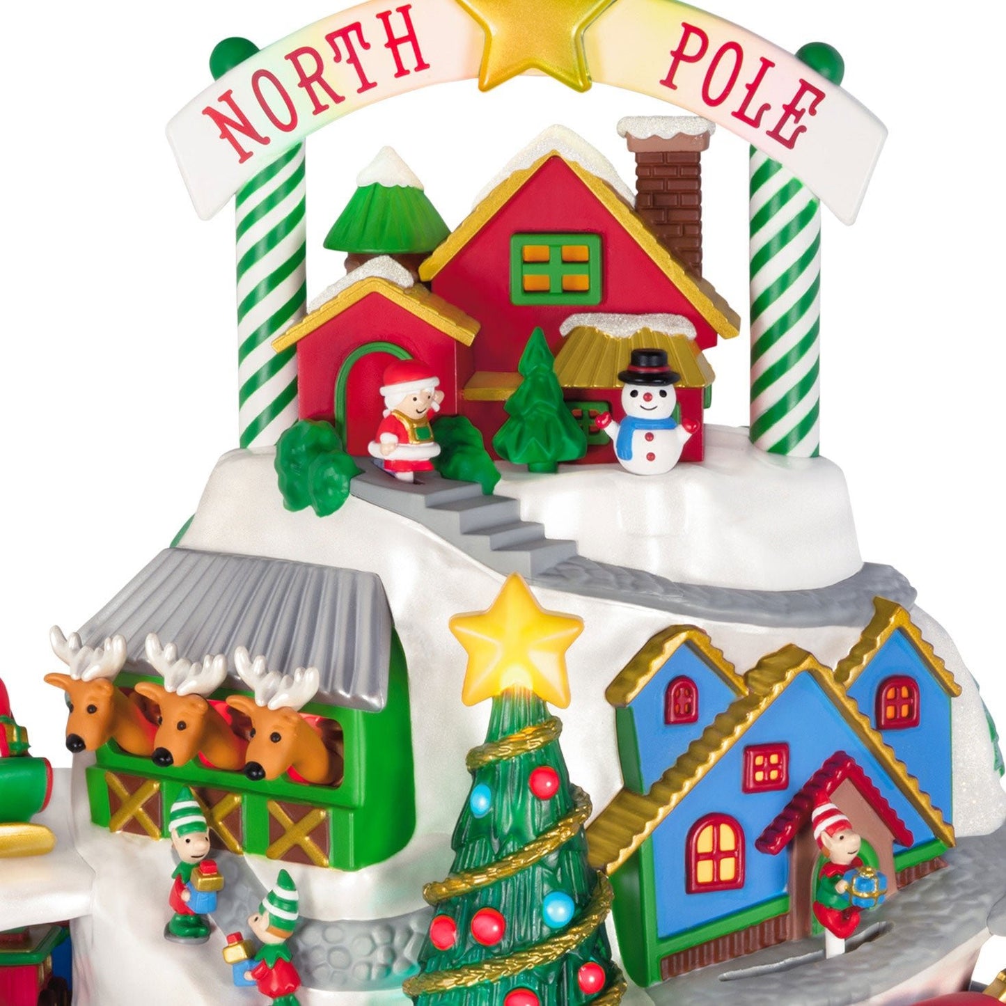 North Pole Village Tabletop Decoration, Sound and Motion