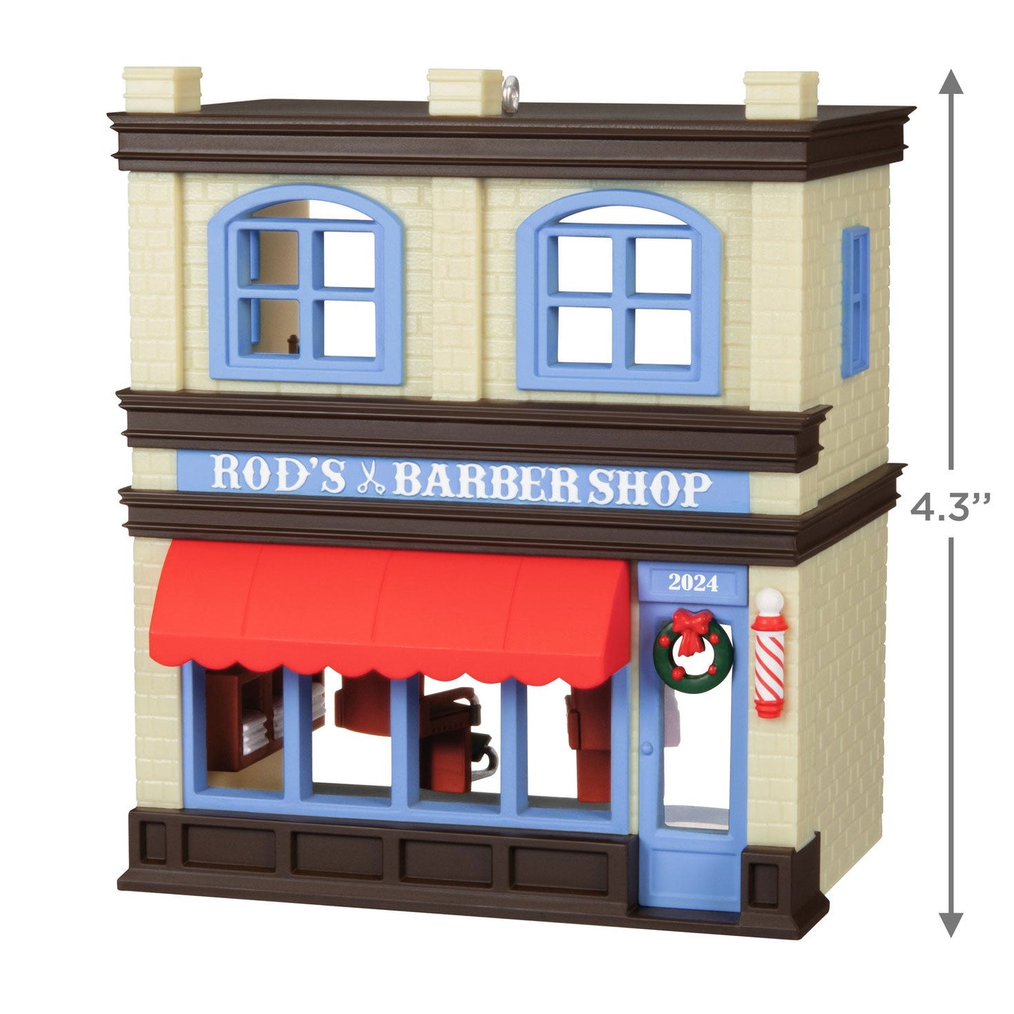 Nostalgic Houses and Shops #41 Rod's Barbershop 2024 Keepsake Ornament