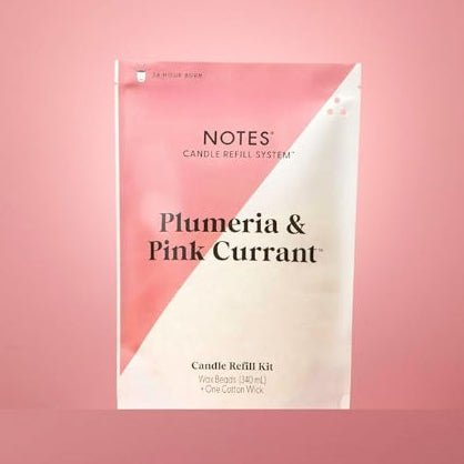 Notes Candle Refill Kit - Plumeria & Pink Currant