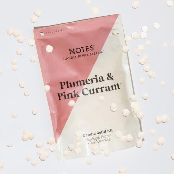 Notes Candle Refill Kit - Plumeria & Pink Currant