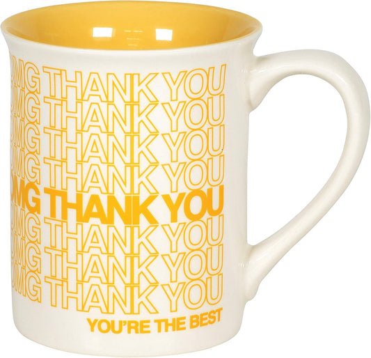 OMG Thank You Repeating Type Coffee Mug, 16oz