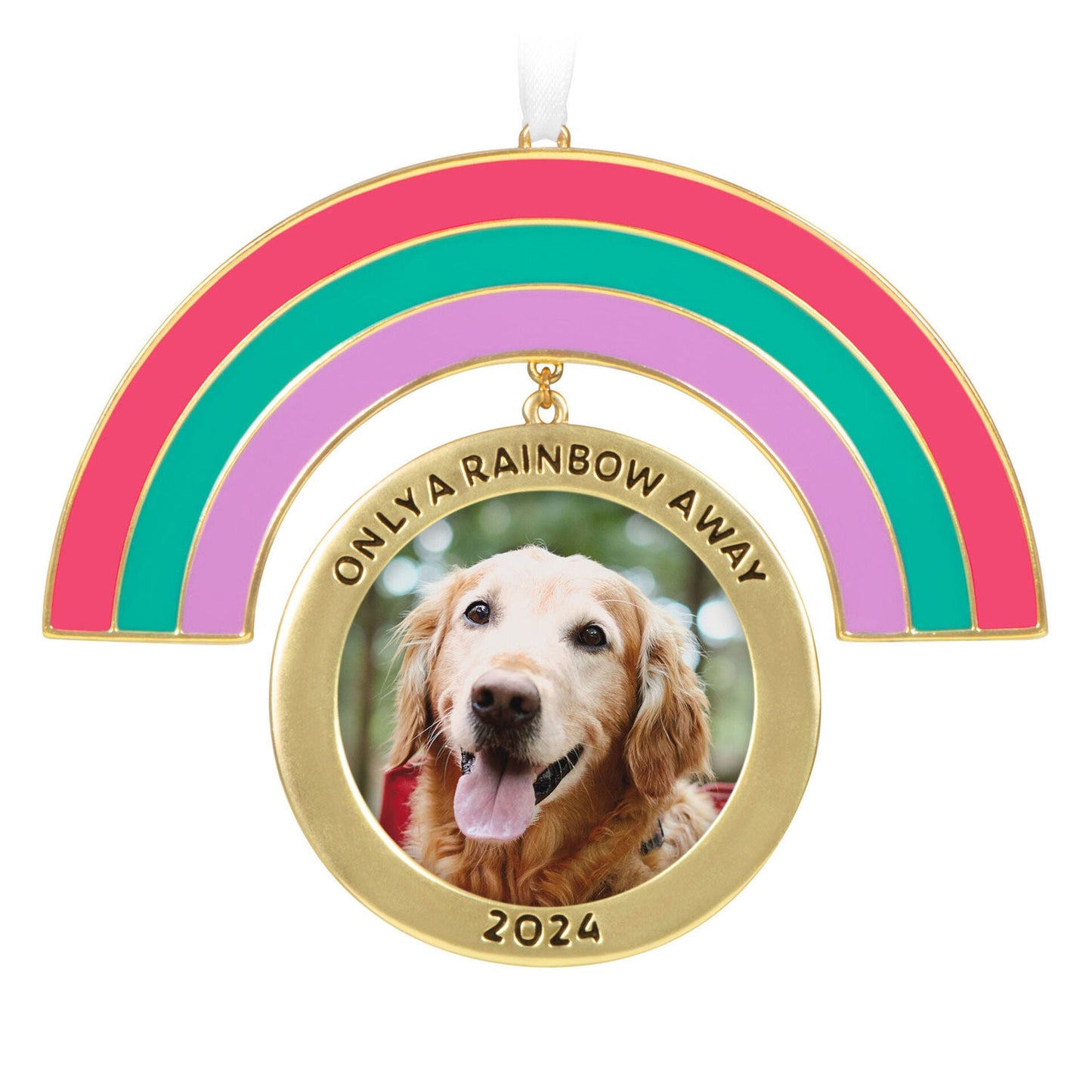 Only a Rainbow Away 2024 Metal Photo Frame Keepsake Ornament