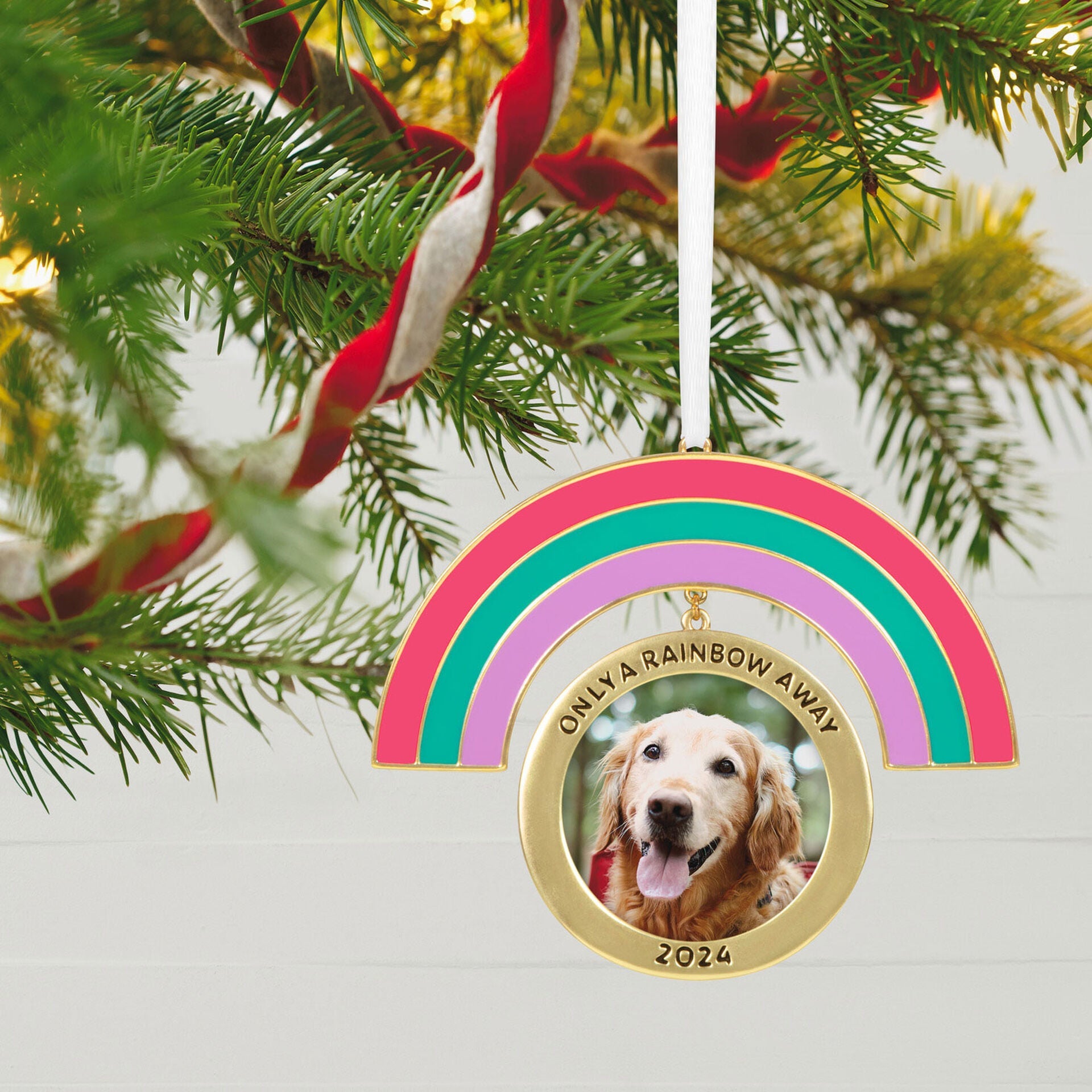 Only a Rainbow Away 2024 Metal Photo Frame Keepsake Ornament