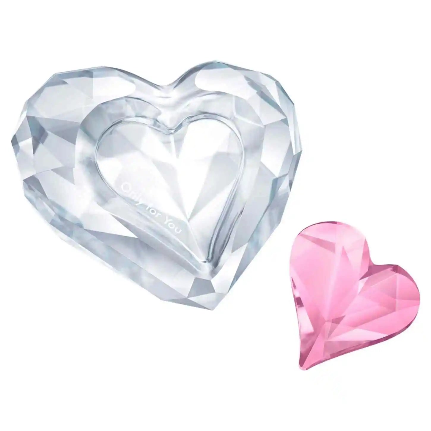 Only for You - Heart Paperweight Decoration, Pink