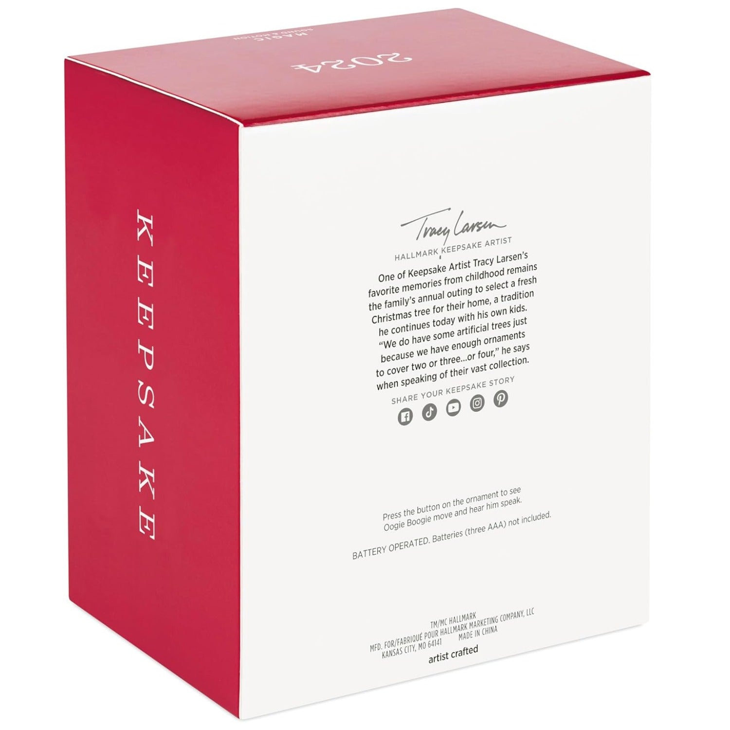 Oogie Boogie, Disney Tim Burton's The Nightmare Before Christmas 2024 Keepsake Ornament and Motion