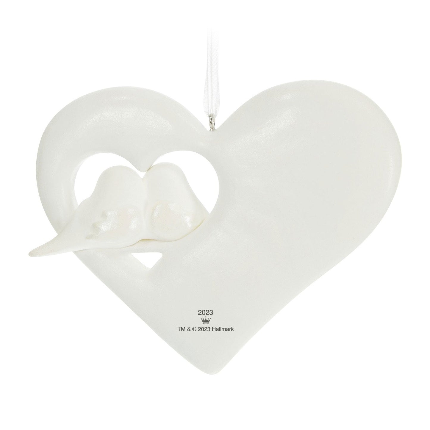 Our First Christmas Birds in Heart 2023 Porcelain, 2023 Keepsake Ornament