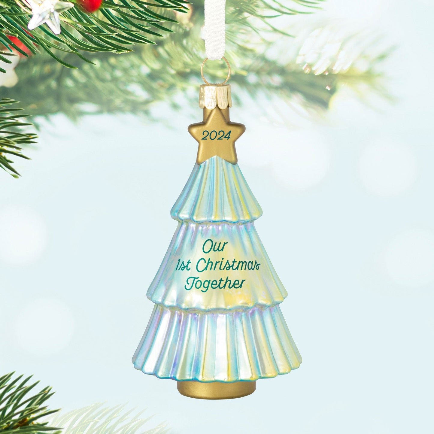 Our First Christmas Together 2024 Glass Keepsake Ornament