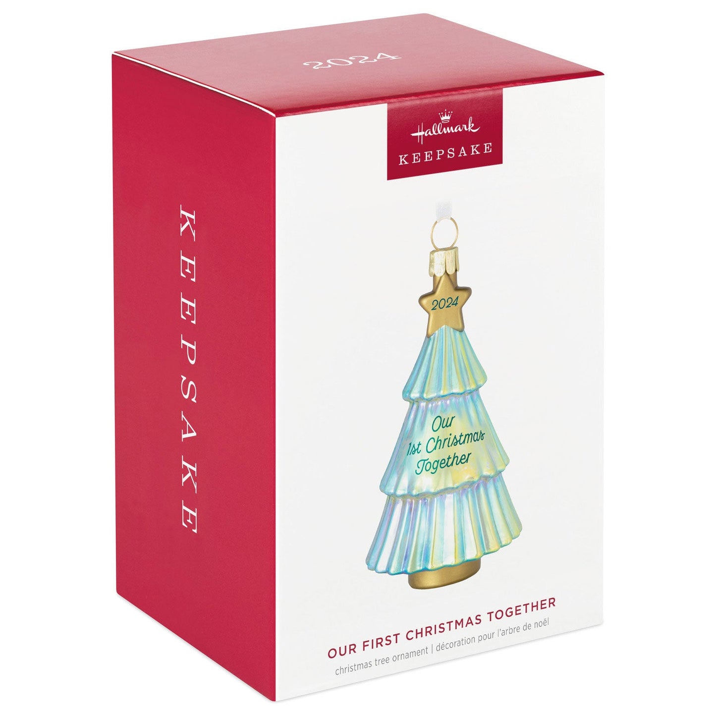 Our First Christmas Together 2024 Glass Keepsake Ornament