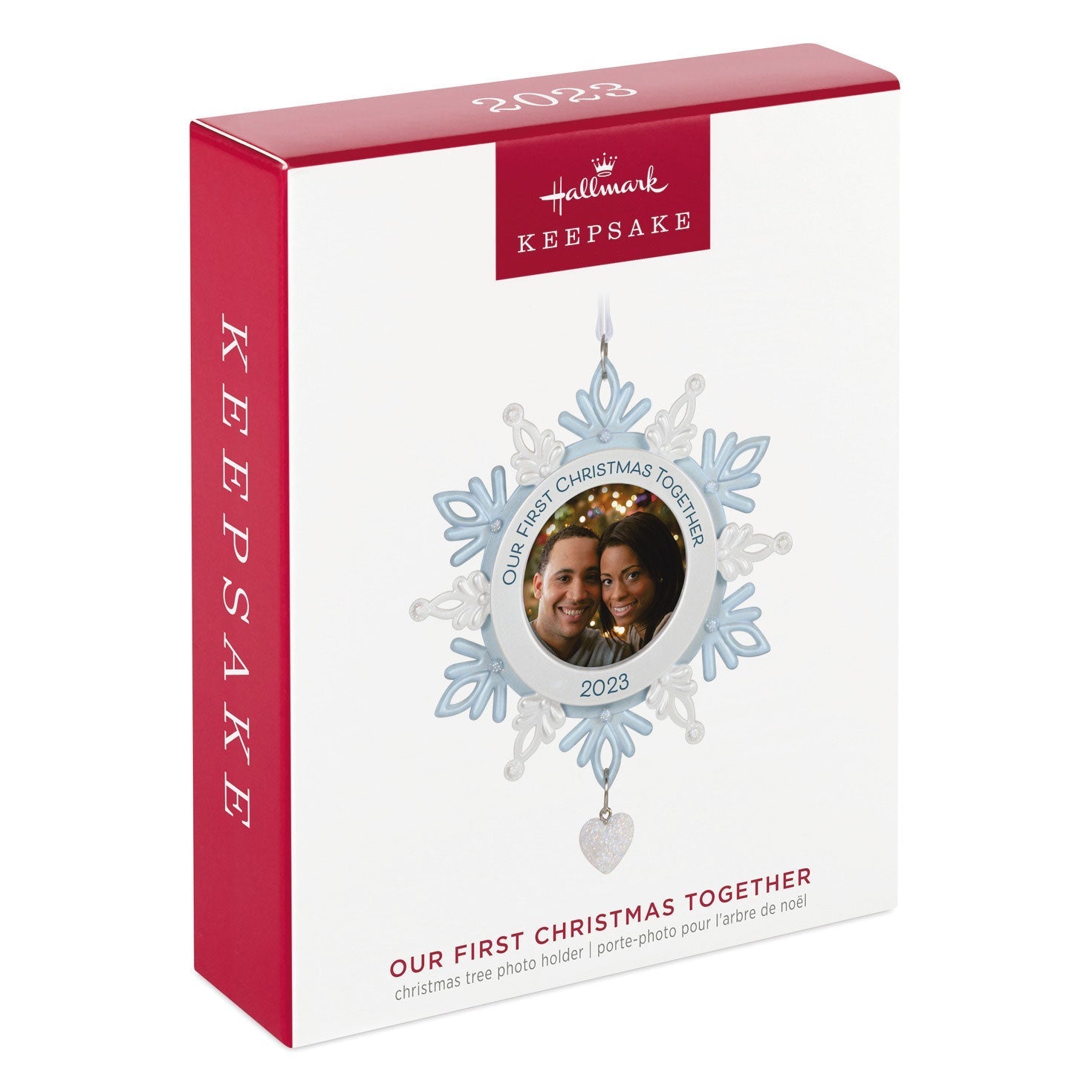 Our First Christmas Together Snowflake 2023 Photo Frame, 2023 Keepsake Ornament