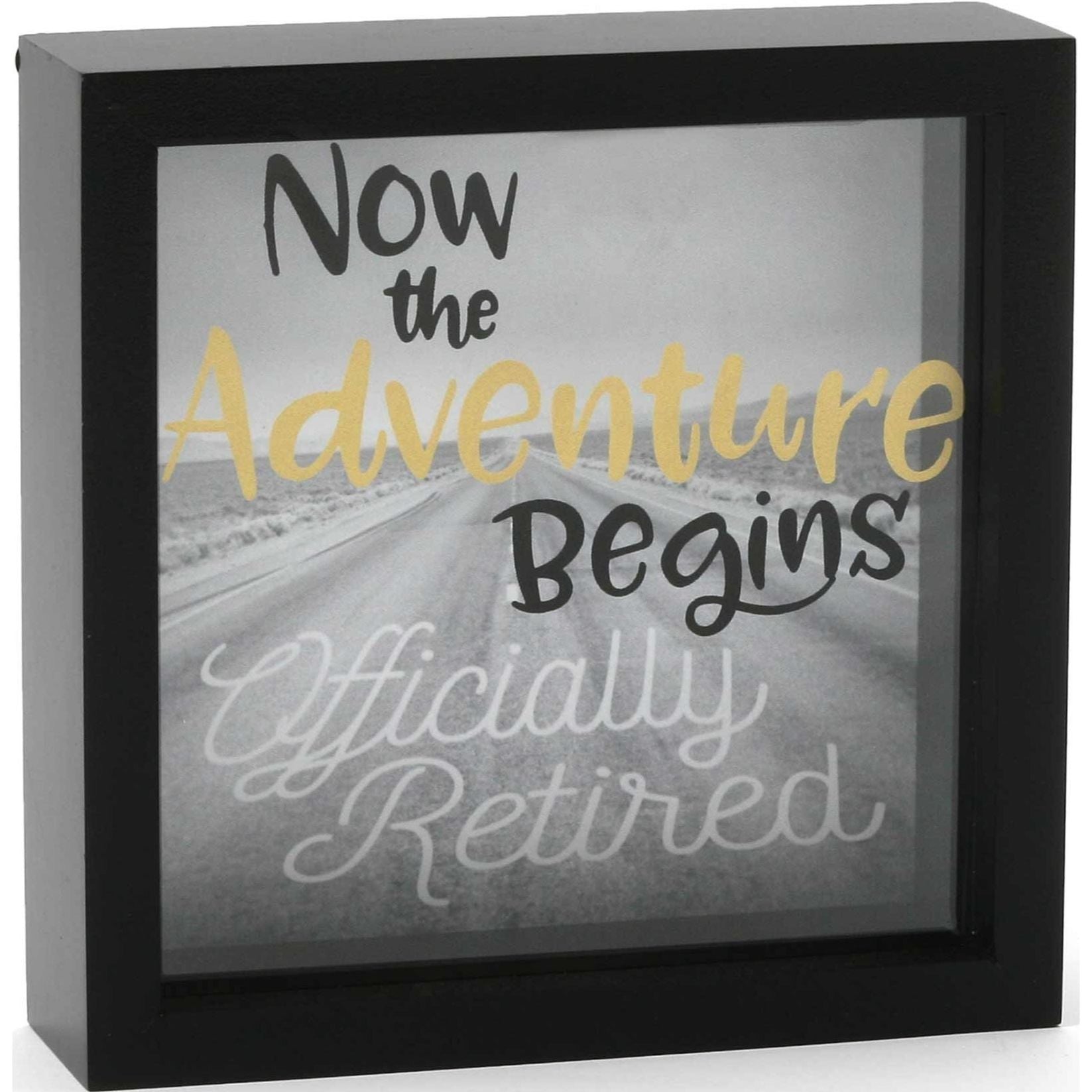 Our Name is Mud “Officially Retired" Glass Shadow Box, 6.25"