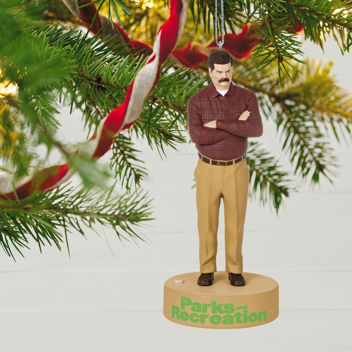 Parks and Recreation Ron Swanson, 2023 Keepsake Ornament With Sound