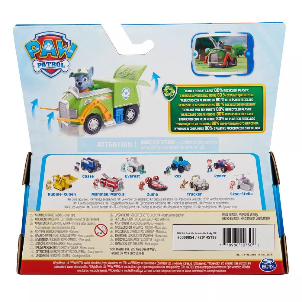 PAW Patrol Rocky Figurine with Recycle Truck
