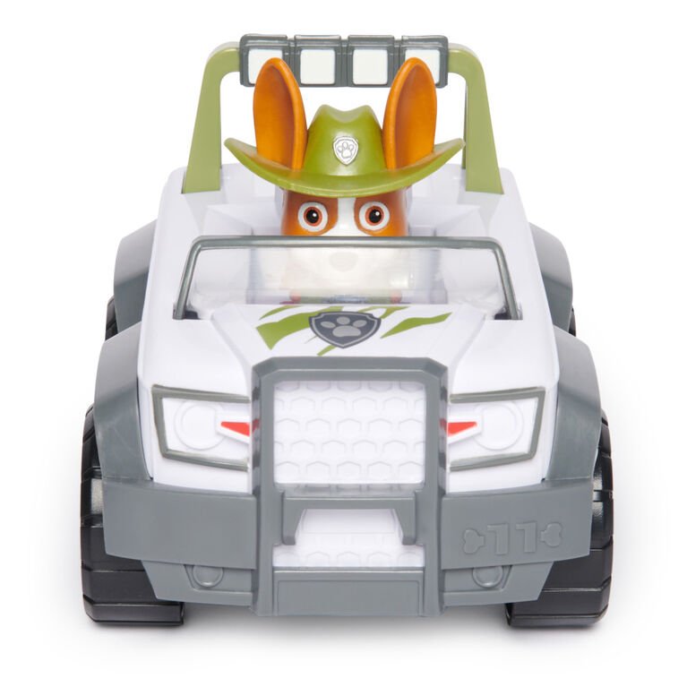 PAW Patrol Tracker Figurine with Jungle Cruiser