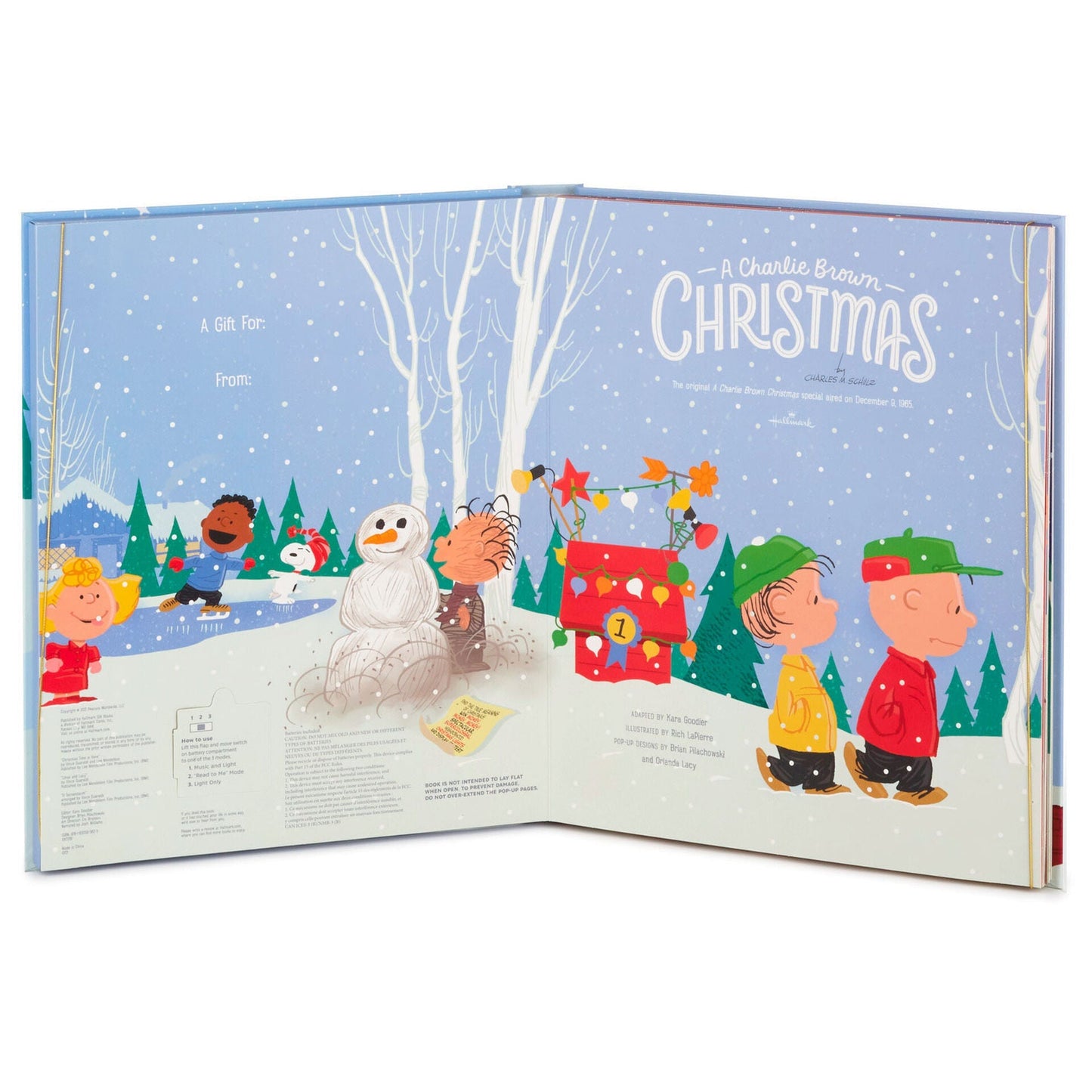 Peanuts?« A Charlie Brown Christmas Large Lighted Pop - Up Book With Sound