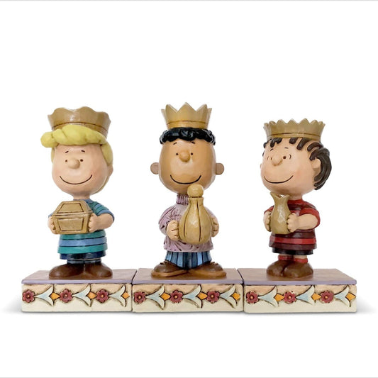 Peanuts by Jim Shore Christmas Pageant Three Wise Men Figurine Set, 4"