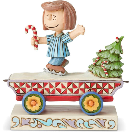 Peanuts by Jim Shore Peppermint Patty Train Car Figurine, 4.25"