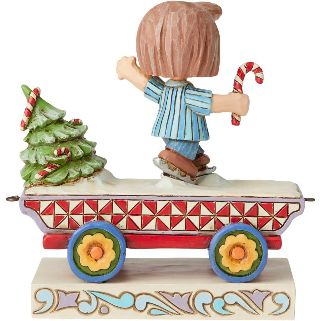 Peanuts by Jim Shore Peppermint Patty Train Car Figurine, 4.25"
