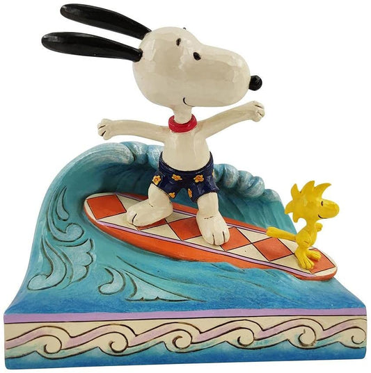 Peanuts by Jim Shore Snoopy and Woodstock Surfing Figurine