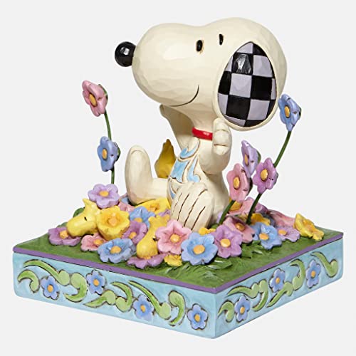 Peanuts by Jim Shore Snoopy in Flowers Figurine, 4.75 Inch