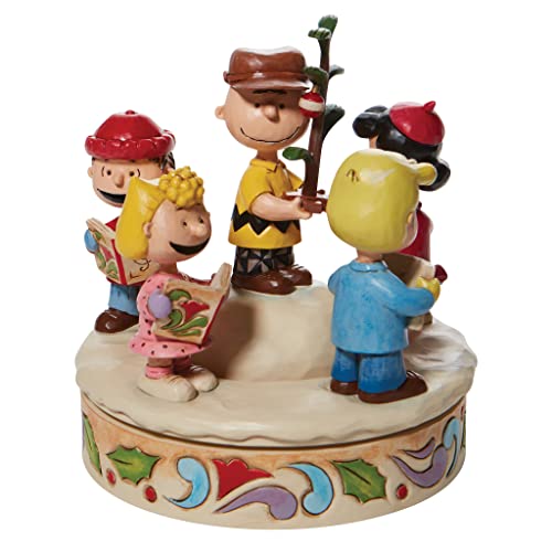 Peanuts by Jim Shore The Gang Caroling Around The Christmas Tree Figurine