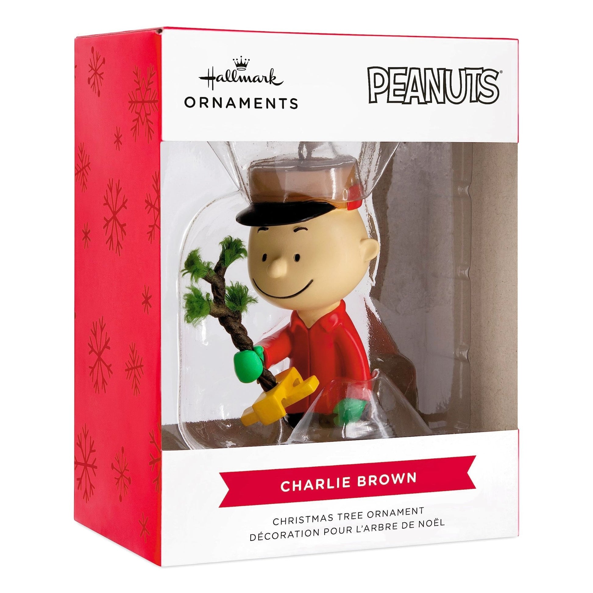 Peanuts Charlie Brown Kneeling with Tree Hallmark Ornament