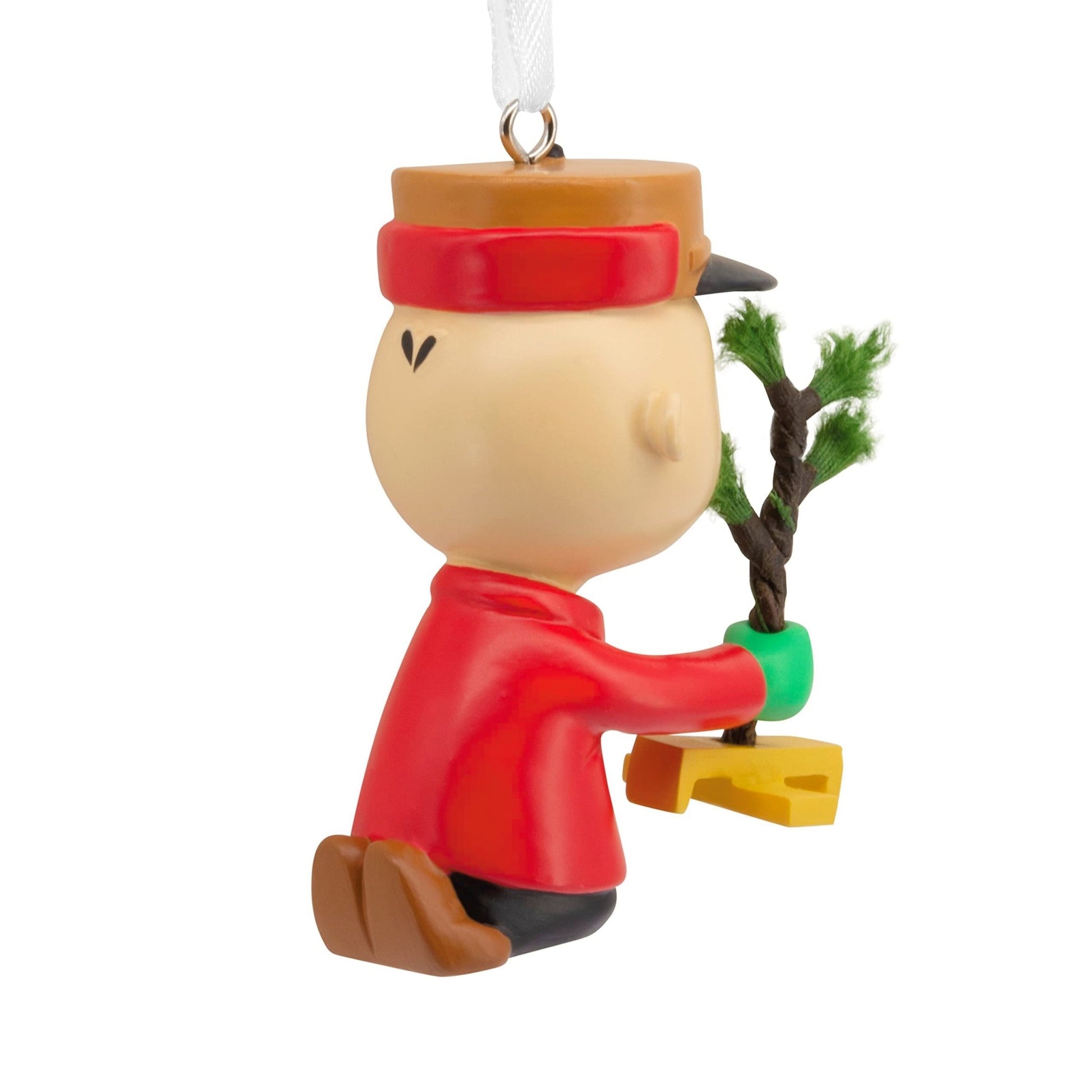 Peanuts Charlie Brown Kneeling with Tree Hallmark Ornament