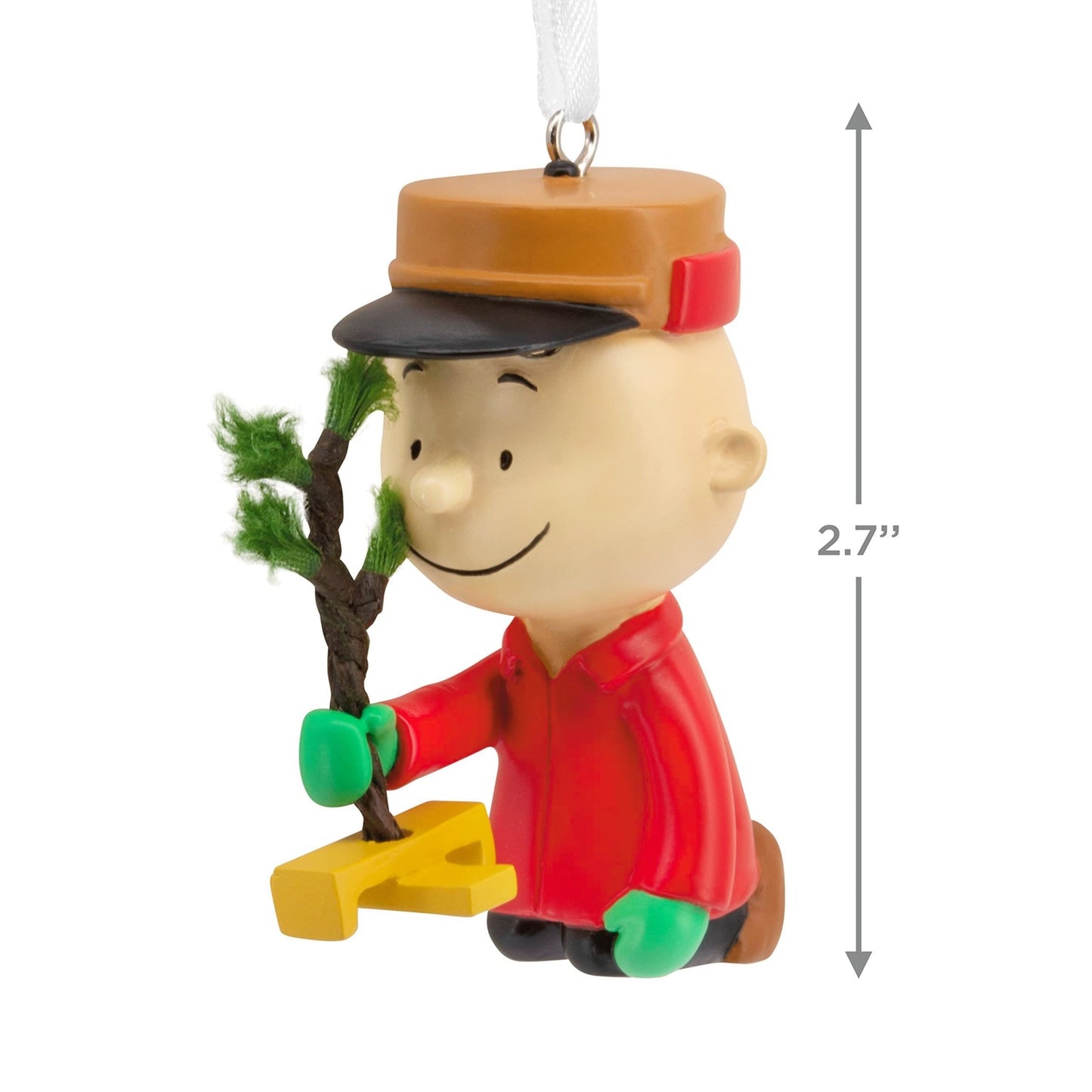 Peanuts Charlie Brown Kneeling with Tree Hallmark Ornament