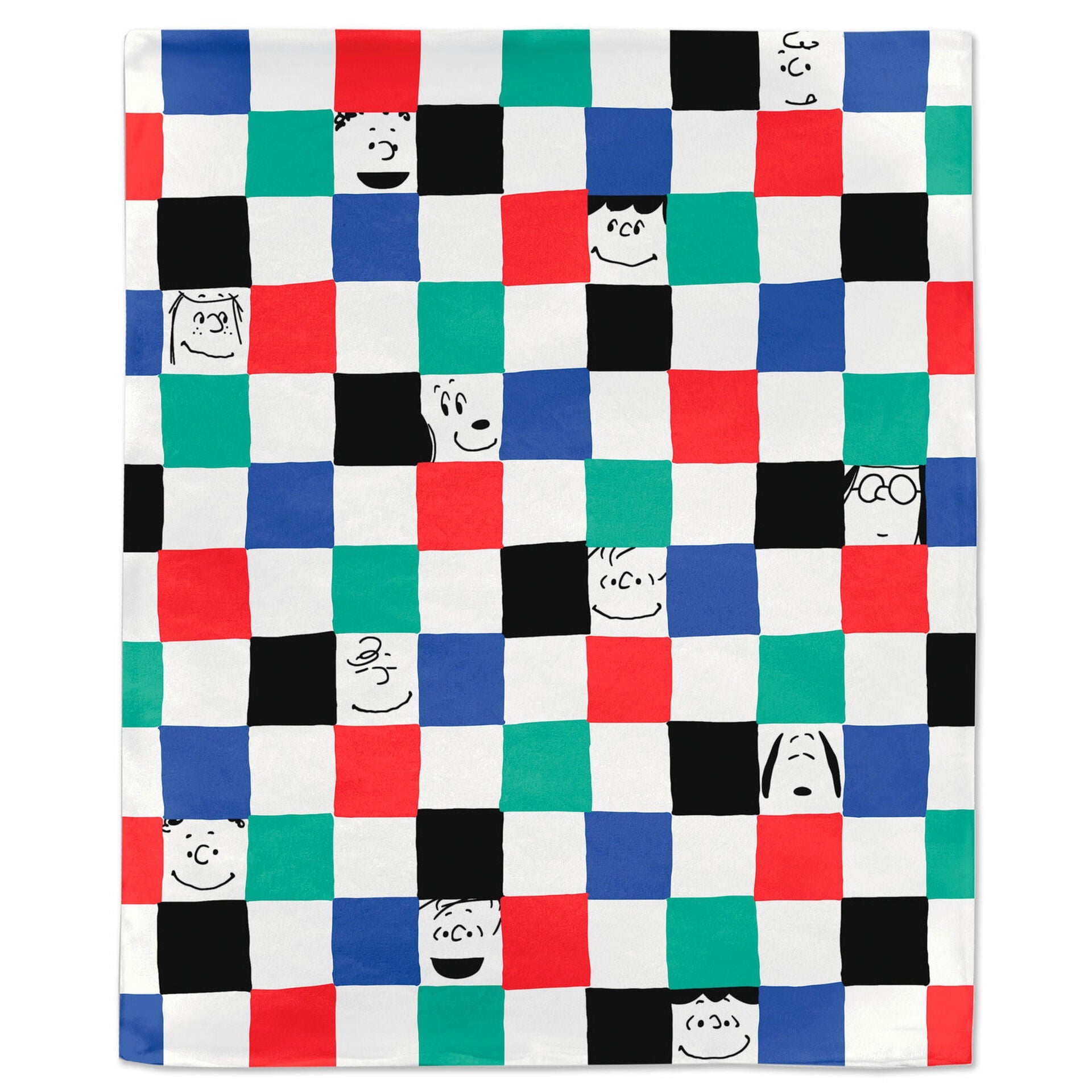 Peanuts Gang Checkered Throw Blanket, 50x60