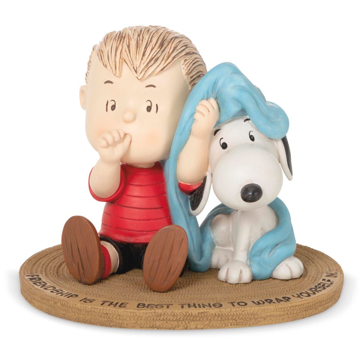 Linus Gift Peanuts Linus and Snoopy Wrapped in Friendship Mini Figurine ...