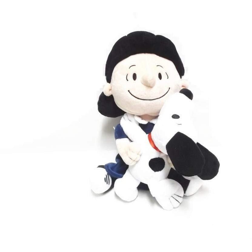 Peanuts Lucy and Snoopy Hugging Stuffed Animal, 9"
