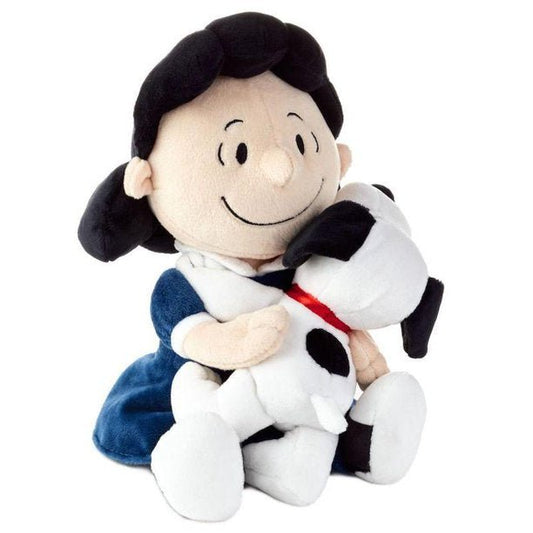 Peanuts Lucy and Snoopy Hugging Stuffed Animal, 9"