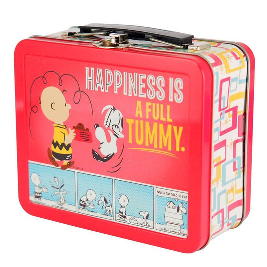 Peanuts Snoopy Happiness Is A Full Tummy Tin Box