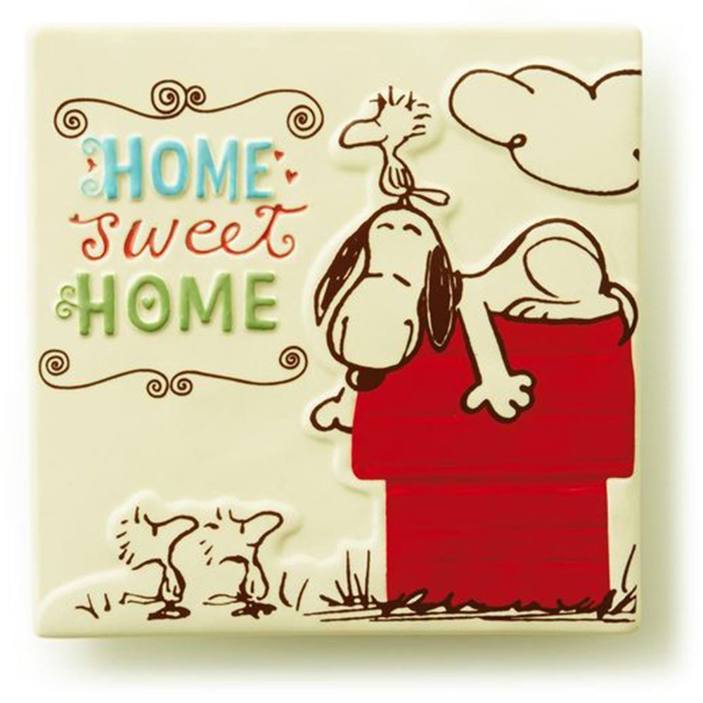 Peanuts Snoopy “Home Sweet Home” Ceramic Tile Trivet/Plaque