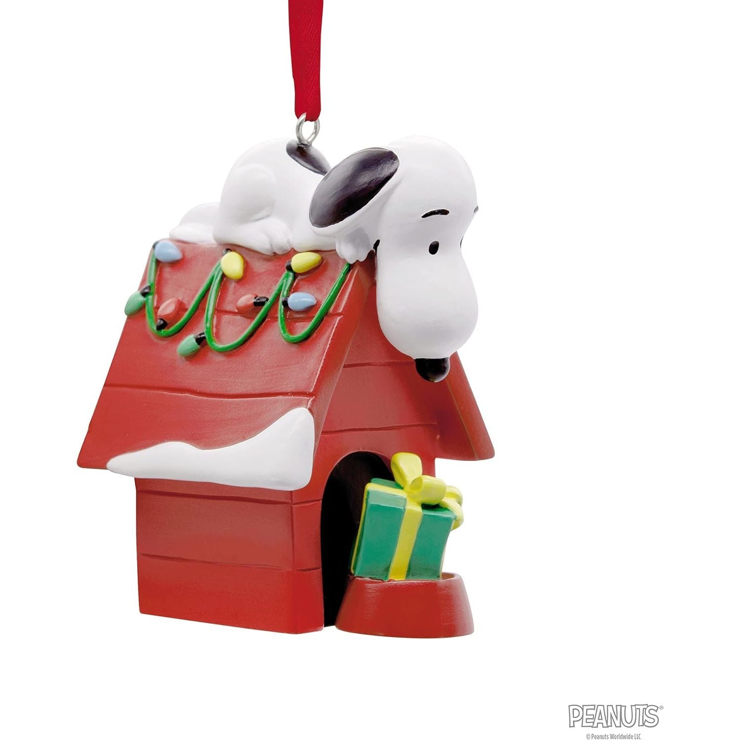 Peanuts Snoopy on Holiday Doghouse Hallmark Ornament