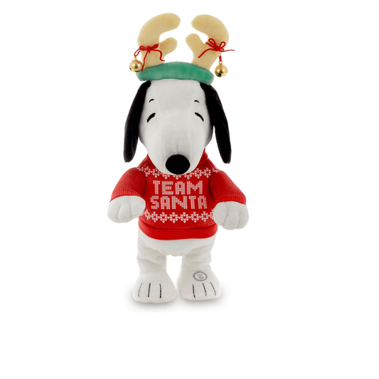 Peanuts® Team Santa Snoopy Plush with Sound and Motion, 14"