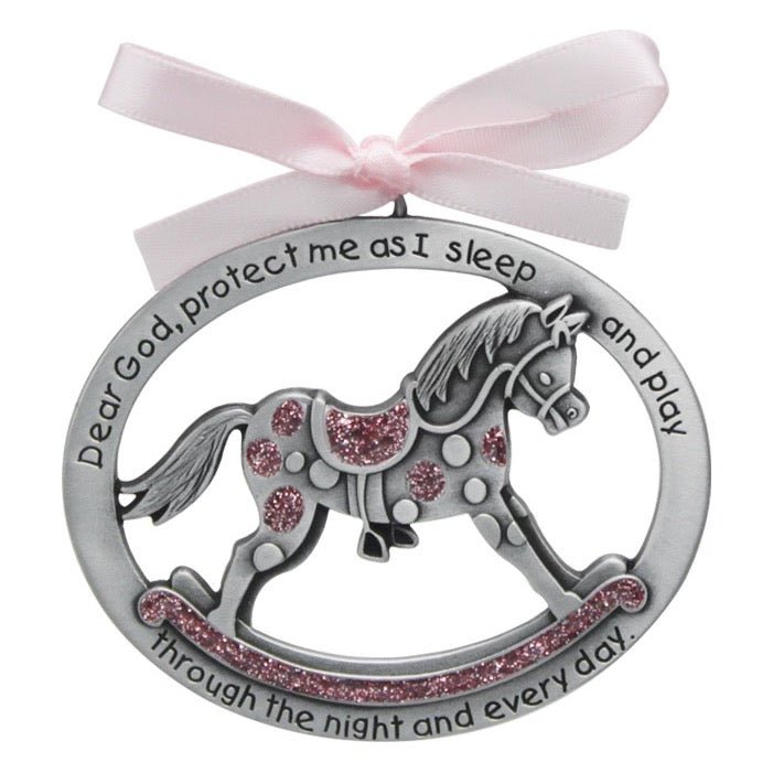 Pink Rocking Horse Crib Medal