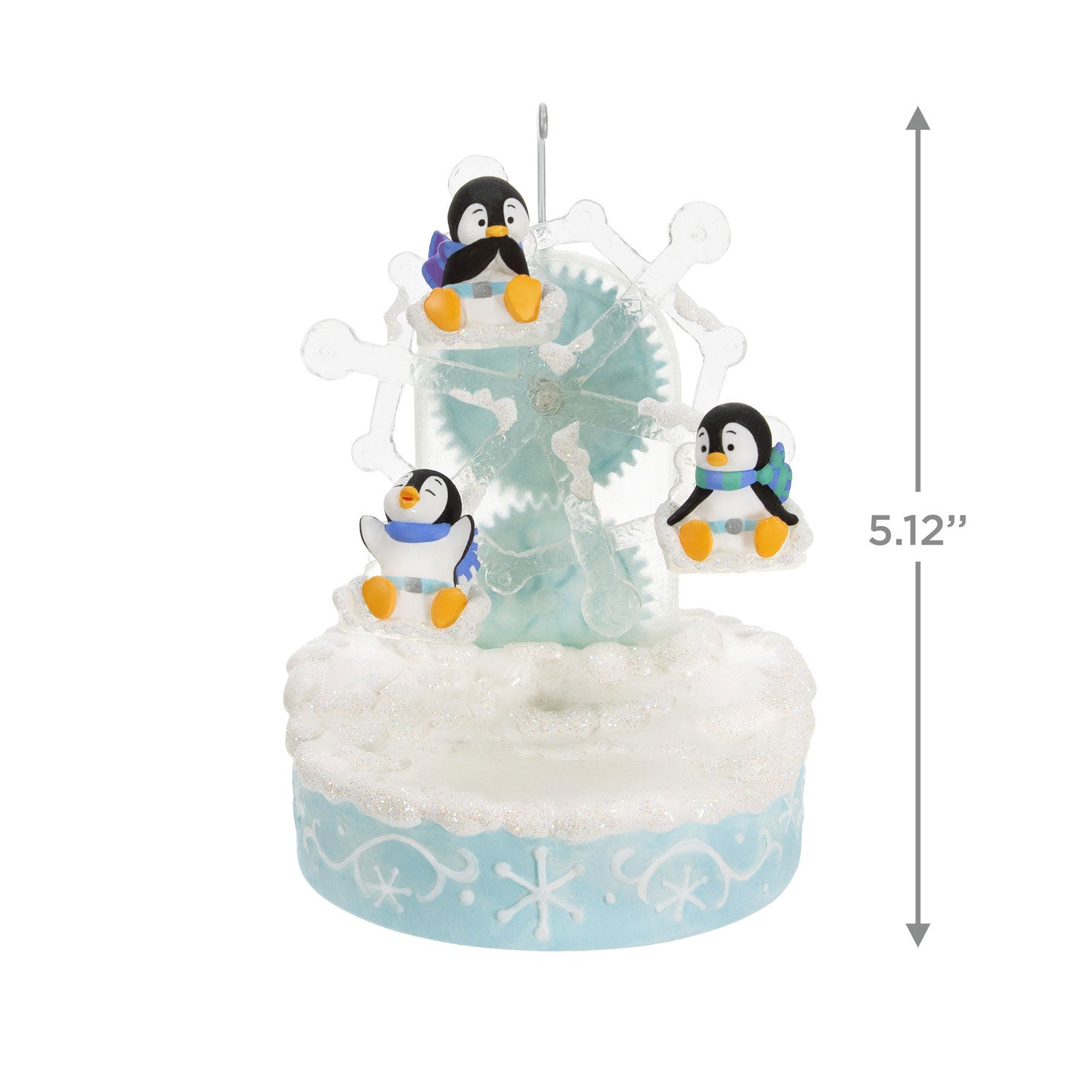 Playful Penguins on Ferris Wheel Musical, 2023 Keepsake Ornament With Light and Motion