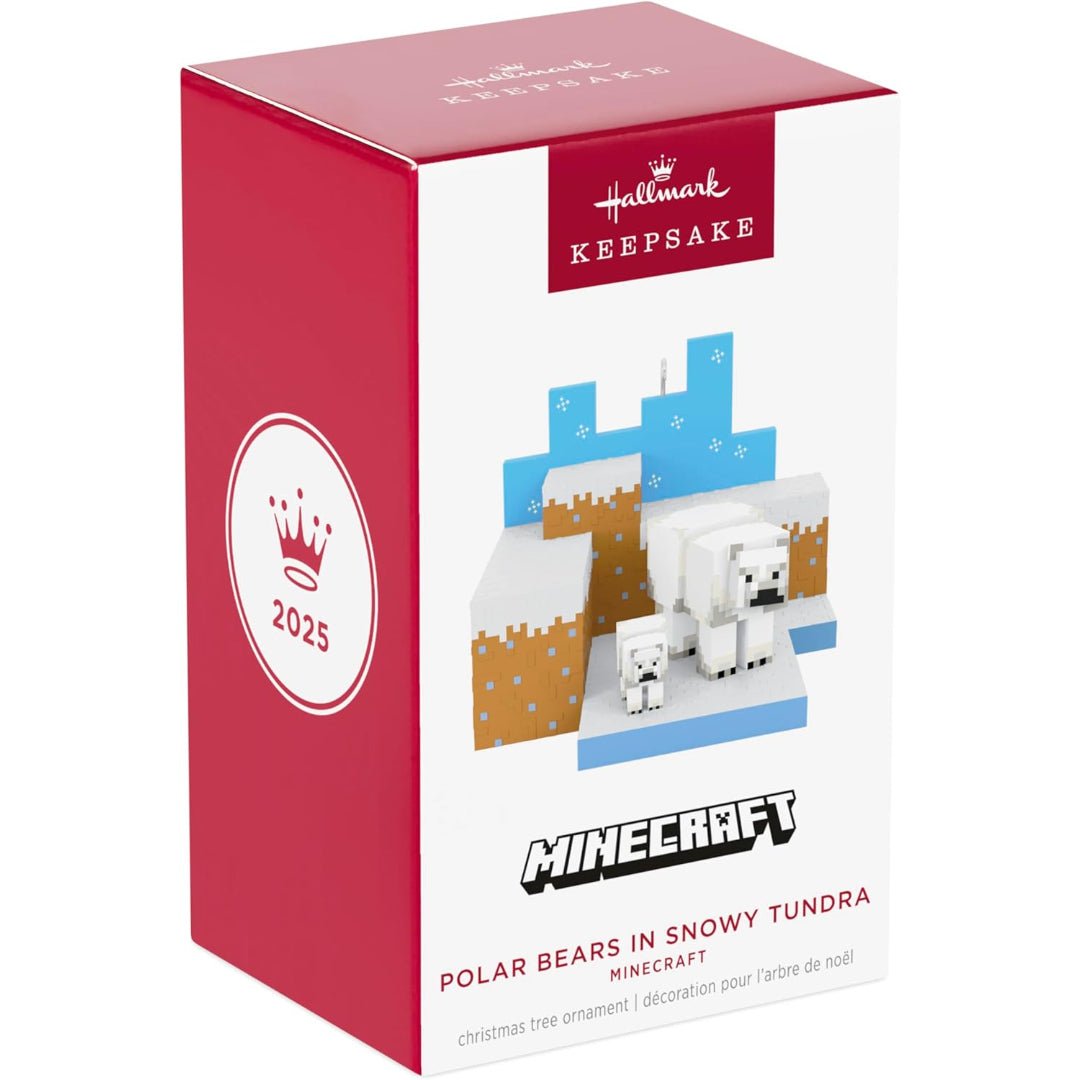 Polar Bears in Snowy Tundra Minecraft 2025 Keepsake Ornament