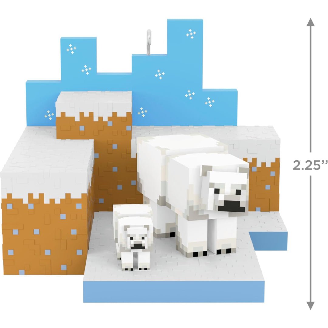 Polar Bears in Snowy Tundra Minecraft 2025 Keepsake Ornament