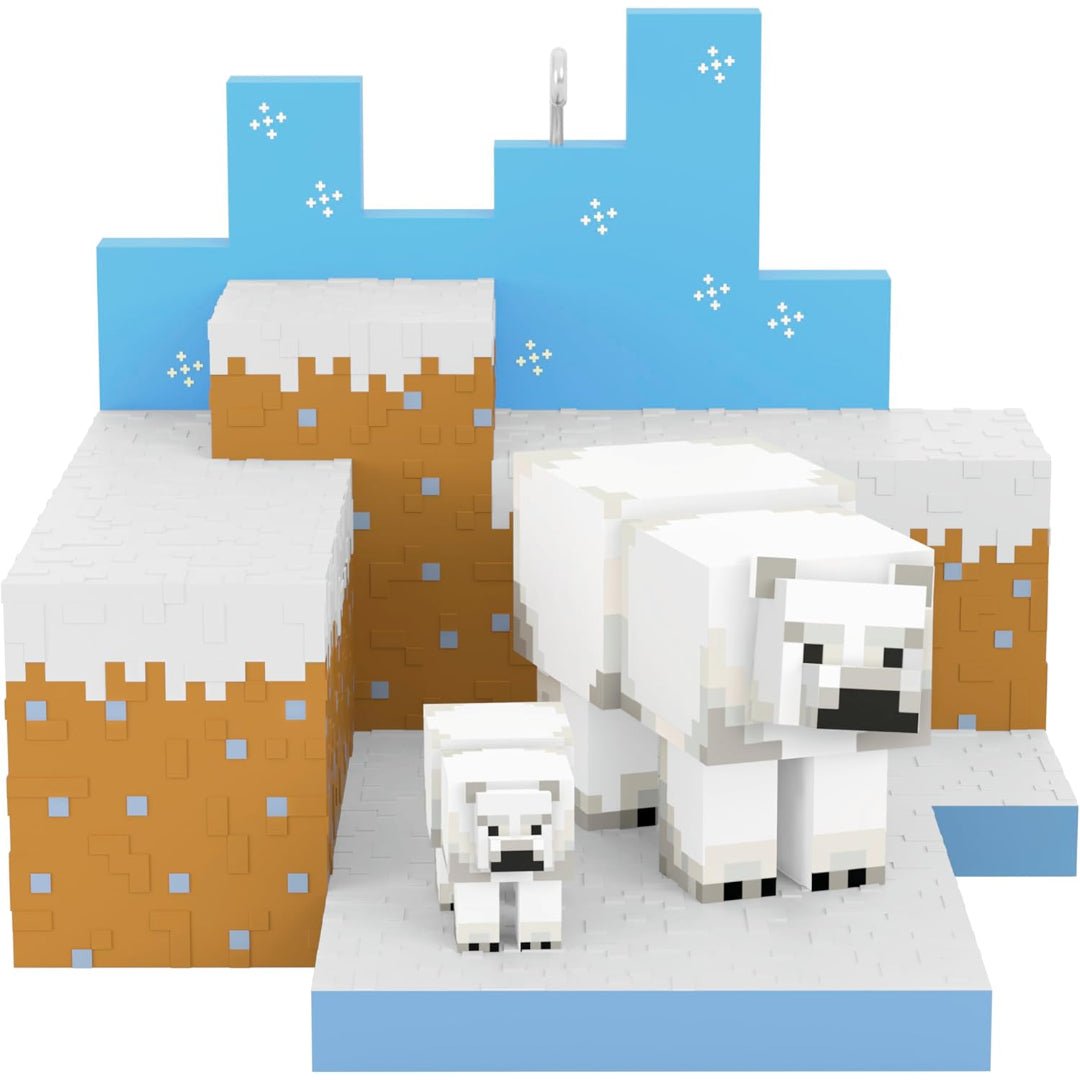 Polar Bears in Snowy Tundra Minecraft 2025 Keepsake Ornament