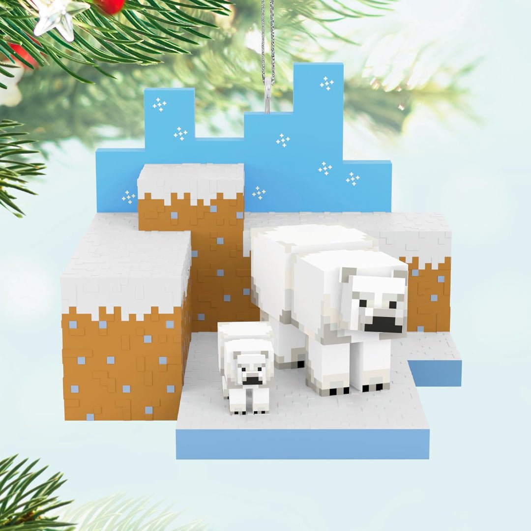 Polar Bears in Snowy Tundra Minecraft 2025 Keepsake Ornament